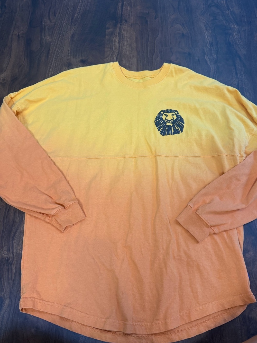 Walt Disney The Lion King Spirit Jersey Puff Print Size Yellow Ombre